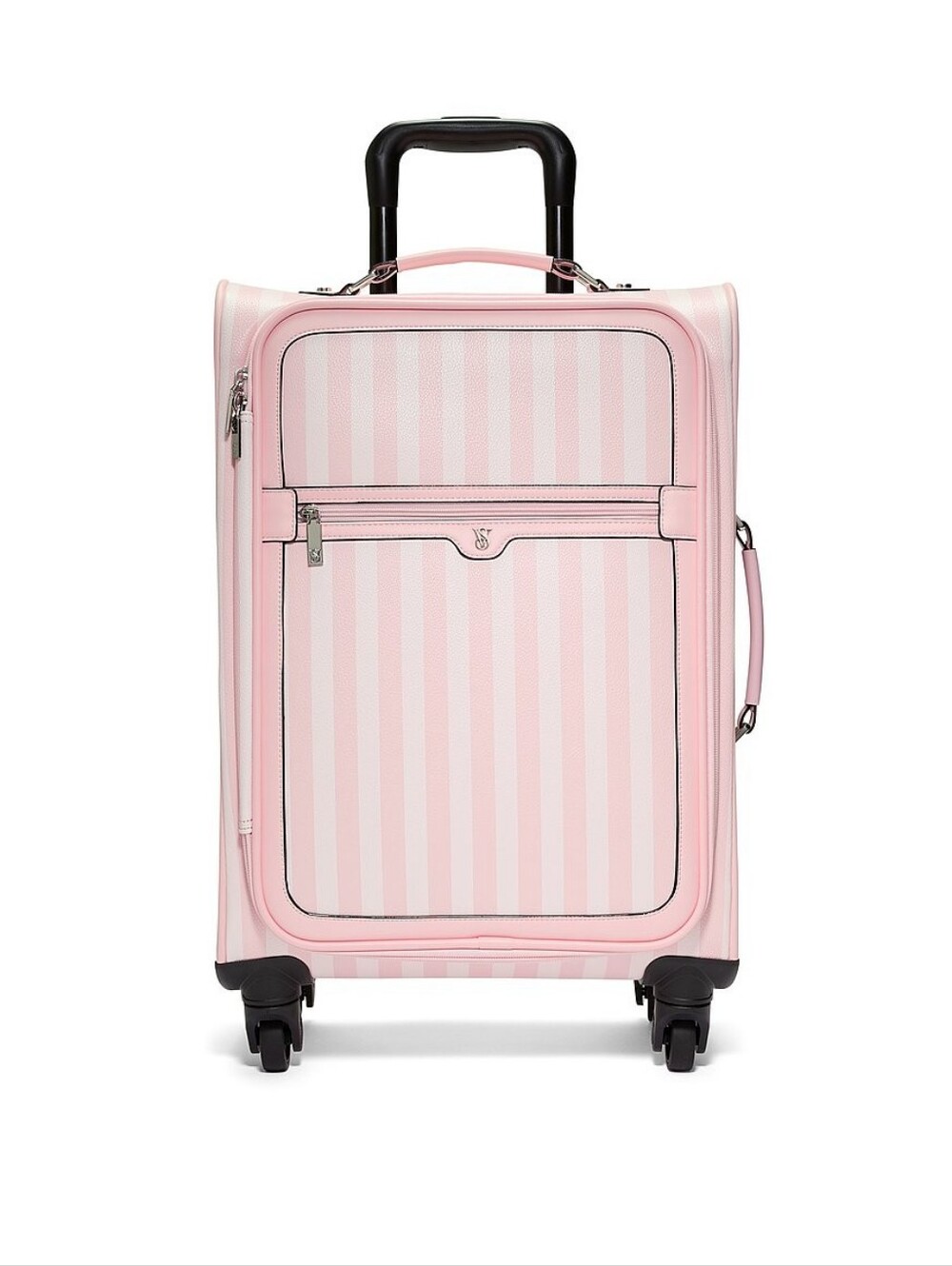 Victoria's Secret Rolling Suitcase - Pink Herriage Stripes Carry On Luggage